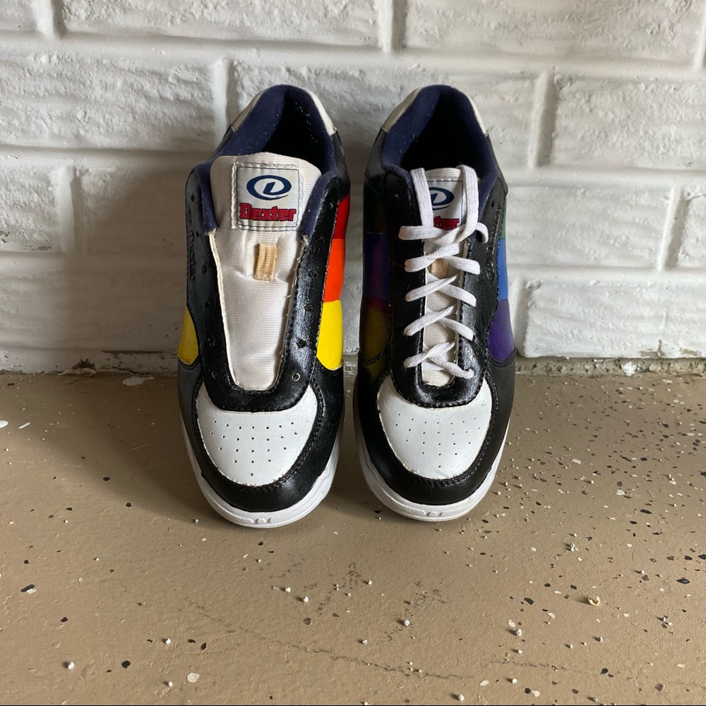 Custom rainbow painted shoes that are amazing.